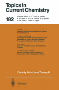 Density Functional Theory III : Interpretation, Atoms, Molecules and Clusters (Topics in Current Chemistry .182) （Softcover reprint of the original 1st ed. 1996. 2013. xviii, 182 S. XV）