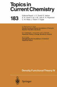 Density Functional Theory IV : Theory of Chemical Reactivity (Topics in Current Chemistry .183) （Softcover reprint of the original 1st ed. 1996. 2013. xviii, 187 S. XV）