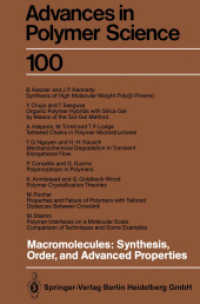 Macromolecules: Synthesis, Order and Advanced Properties (Advances in Polymer Science)