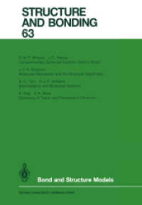 Bond and Structure Models (Structure and Bonding .63) （Softcover reprint of the original 1st ed. 1985. 2014. v, 205 S. V, 205）