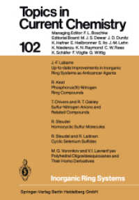 Inorganic Ring Systems (Topics in Current Chemistry .102) （Softcover reprint of the original 1st ed. 1982. 2013. vii, 240 S. VII,）