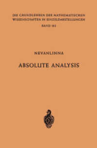 Absolute Analysis (Grundlehren der mathematischen Wissenschaften)