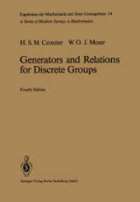 Generators and Relations for Discrete Groups (Ergebnisse der Mathematik und ihrer Grenzgebiete. 2. Folge) （4TH）