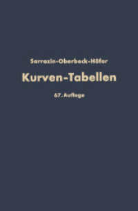 Taschenbuch zum Abstecken von Kreisbogen mit und ohne Übergangsbogen für Eisenbahnen, Straßen und Kanäle （67. Aufl. 1943. viii, 306 S. VIII, 306 S. 235 mm）