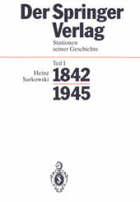 Der Springer-Verlag : Stationen Seiner Geschichte Teil I: 1842 1945