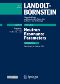 Neutron Resonance Parameters : Subvolume A. Supplement to I/24 (Landolt-börnstein: Numerical Data and Functional Relationships in Science and Technology - New Series)