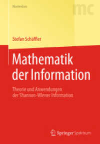 Mathematik der Information : Theorie und Anwendungen der Shannon-Wiener Information (Masterclass)