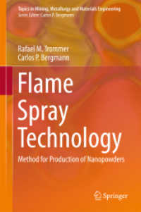 Flame Spray Technology : Method for Production of Nanopowders (Topics in Mining, Metallurgy and Materials Engineering) （2015）