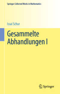 Gesammelte Abhandlungen I (Springer Collected Works in Mathematics) （1. Aufl. 1973, Reprint 2015 of the 1973）