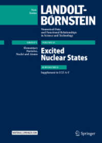 Excited Nuclear States : Supplement to I/25 A-F (Landolt-börnstein: Numerical Data and Functional Relationships in Science and Technology - New Series)