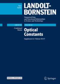 Optical Constants : Supplement to Volume III/47 (Condensed Matter)