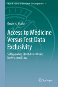 Access to Medicine Versus Test Data Exclusivity : Safeguarding Flexibilities under International Law (Munich Studies on Innovation and Competition)