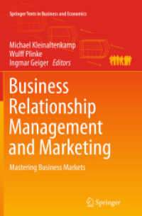 Business Relationship Management and Marketing : Mastering Business Markets (Springer Texts in Business and Economics)
