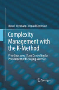 Complexity Management with the K-Method : Price Structures, IT and Controlling for Procurement of Packaging Materials