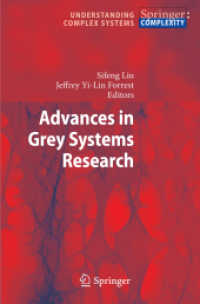 Advances in Grey Systems Research (Understanding Complex Systems)