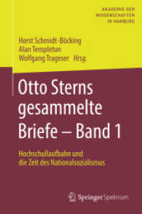 Otto Sterns gesammelte Briefe - Band 1 : Hochschullaufbahn und die Zeit des Nationalsozialismus