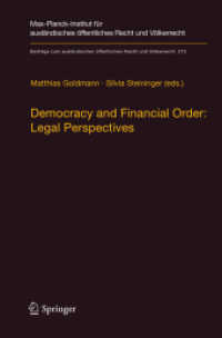 Democracy and Financial Order: Legal Perspectives (Beiträge zum ausländischen öffentlichen Recht und Völkerrecht)