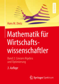 Mathematik für Wirtschaftswissenschaftler : Band 2: Lineare Algebra und Optimierung （3RD）