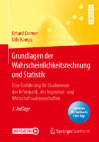 Grundlagen der Wahrscheinlichkeitsrechnung und Statistik, m. 1 Buch, m. 1 E-Book : Eine Einführung für Studierende der Informatik, der Ingenieur- und Wirtschaftswissenschaften. Lehrbuch. Inklusive SN Flashcards Lern-App （5. Aufl. 2020. ix, 394 S. IX, 394 S. 118 Abb., 112 Abb. in Farbe. 240）