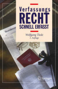 Verfassungsrecht - Schnell erfasst (Recht - schnell erfasst) （3. Aufl. 2024. 330 S. Etwa 330 S. 235 mm）