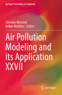Air Pollution Modeling and its Application XXVII (Springer Proceedings in Complexity) （2021）