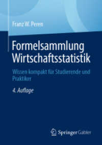 Formelsammlung Wirtschaftsstatistik : Wissen kompakt für Studierende und Praktiker