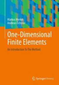 One-Dimensional Finite Elements : An Introduction to the Method