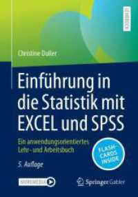 Einführung in die Statistik mit EXCEL und SPSS, m. 1 Buch, m. 1 E-Book : Ein anwendungsorientiertes Lehr- und Arbeitsbuch （5. Aufl. 2025. x, 426 S. X, 426 S. 97 Abb., 56 Abb. in Farbe. 240 mm）