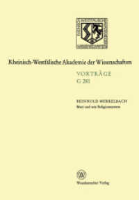 Mani und sein Religionssystem : 289. Sitzung am 19. Dezember 1984 in Düsseldorf (Rheinisch-Westfälische Akademie der Wissenschaften 281) （1986. 2012. 64 S. 64 S. 2 Abb. 0 mm）