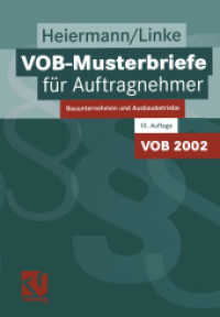 VOB-Musterbriefe für Auftragnehmer : Bauunternehmen und Ausbaubetriebe （10TH）