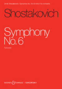 Sinfonie Nr. 6 : op. 54. Orchester. Studienpartitur. （Überarbeitete, korrigierte Neuausgabe. 2024. 136 S. 297 mm）