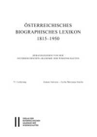 Österreichisches Biographisches Lexikon 1815-1950. 73 Österreichisches Biographisches Lexikon 1815-1950 / Österreichisches Biographisches Lexikon 1815-1950 (Österreichisches Biographisches Lexikon 1815-1950 73) （2022. 141 S. 23 cm）