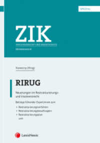 RIRUG : Neuerungen im Restrukturierungs- und Insolvenzrecht (Fachbuch) （2021. 280 S. 240 mm）