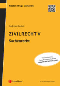 Zivilrecht V - Sachenrecht (Lehrbuch) （6., bearb. Aufl. 2022. 416 S. 240 mm）