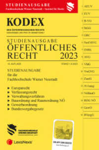 KODEX Öffentliches Recht 2023 - inkl. App : Studienausgabe der FH Wr. Neustadt (Kodex) （10., NED. 2023. 848 S. 228 mm）