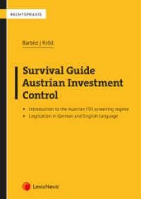 Survival Guide Austrian Investment Control : Investitionskontrolle (Rechtspraxis) （2023. 72 S. 210 mm）