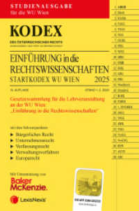 KODEX Einführung in die Rechtswissenschaften 2025 WU - inkl. App : Studienausgabe für die WU Wien (Kodex) （15., NED. 2025. 792 S. 228 mm）