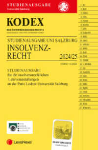 KODEX Insolvenzrecht Salzburg 2024/25 - inkl. App : Studienausgabe für die Universität Salzburg (Kodex) （2024. 608 S. 228 mm）