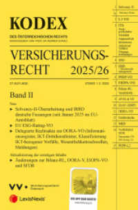 KODEX Versicherungsrecht Band II 2025/26 - inkl. App : Band II (Kodex) （27., NED. 2025. 1818 S. 228 mm）