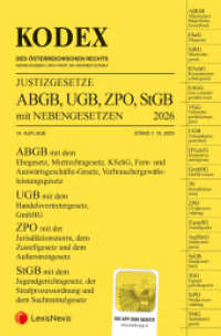 KODEX Justizgesetze 2026 - inkl. App (Kodex) （14., NED）