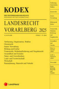 KODEX Landesrecht Vorarlberg 2025 (Kodex) （16., NED. 2025. 1680 S. 228 mm）