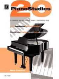 20 Piano Studies : in classical, jazz and popular styles. Partitur.. Latin, Jazzballad, Romantic Ballad, RockBlues, Ragtime, Rock, Swing, Baroque (Salonmusik für Gitarre allein) （4. Aufl. 2004. 48 S. Noten. 305 mm）