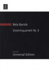 Streichquartett Nr. 3 : Streichquartett. Studienpartitur. (Neue Studienpartituren-Reihe) （2009）