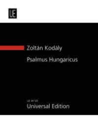 Psalmus hungaricus : Der 55. Psalm. op. 13. Tenor, gemischten Chor (SATB), Knabenchor ad lib. und Orchester. Studienpartitur. (Neue Studienpartituren-Reihe) （2016）