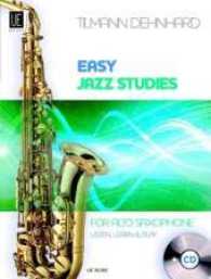 Easy Jazz Studies, für Altsaxophon mit Audio-CD : 10 leichte Spielstücke. Altsaxophon mit CD. Ausgabe inkl. Play-Along.. CD mit PLAY ALONG plus Vollversion (Salonmusik für Gitarre allein) （1. Aufl. 2011. Noten. 30,5 cm）