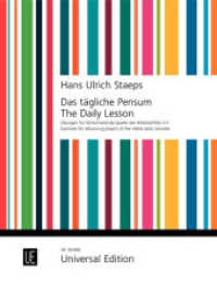 Das tägliche Pensum für Altblockflöte : Übungen für fortschreitende Spieler. Altblockflöte. Partitur. (Musik für Blockflöte - Il flauto dolce) （23. Aufl. 2016. 32 S. m. Noten. 305 x 232 mm）