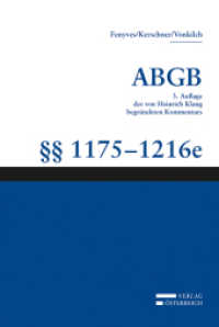 Großkommentar zum ABGB - Klang Kommentar :    1175-1216e ABGB, GesbR （3. Aufl. 2016. 809 S. 23.8 cm）