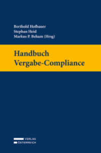 Handbuch Vergabe-Compliance （2023. 700 S. 23.5 cm）