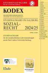 KODEX Studienausgabe Sozialrecht Salzburg 2024/25 (Kodex Studienausgabe) （2024. 736 S. 228 mm）