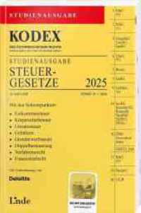 KODEX Studienausgabe Steuergesetze 2025 : Studienausgabe (Kodex Studienausgabe) （13. Aufl. 2025. 838 S. 228 mm）